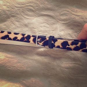 Cheetah Print Skinny Belt